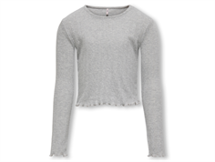 Kids ONLY light grey melange top